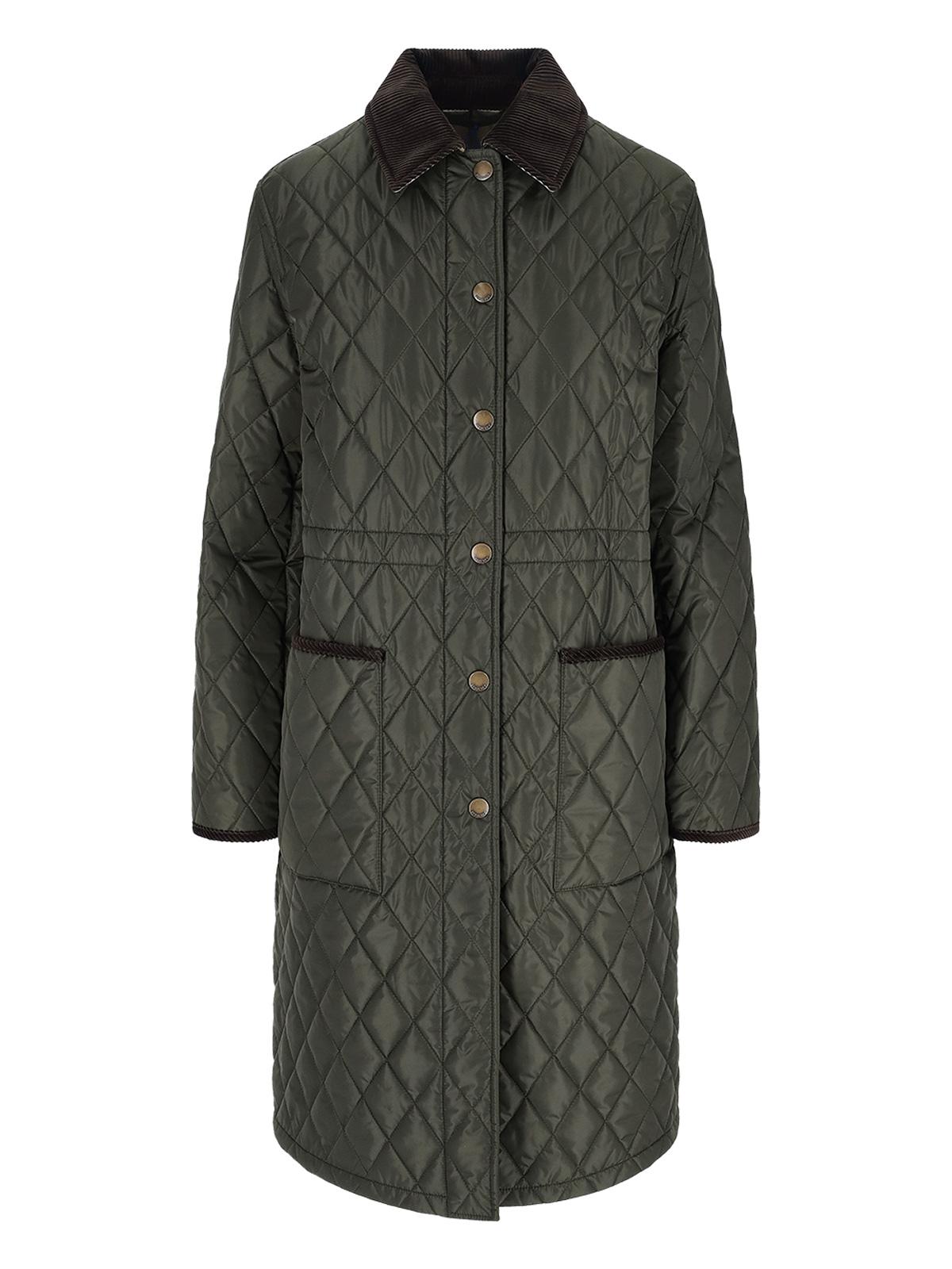 burberry jackets green polyamide - women