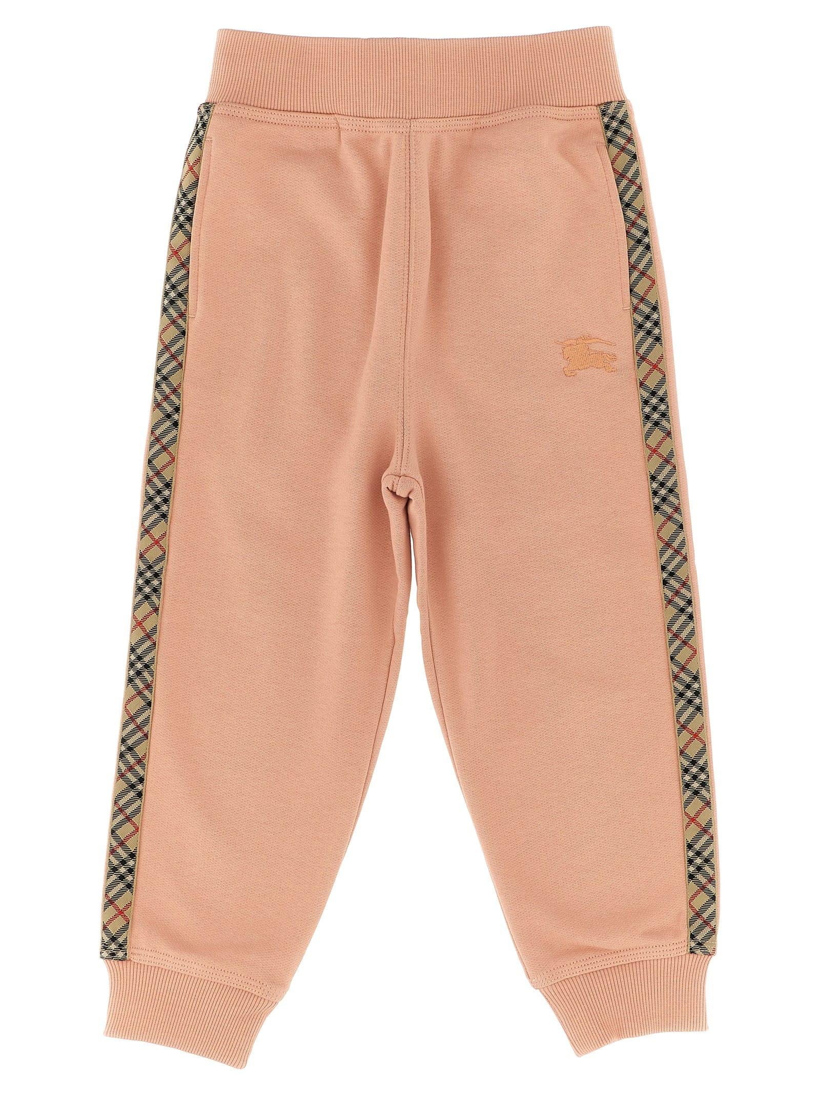 burberry jackson check tape joggers