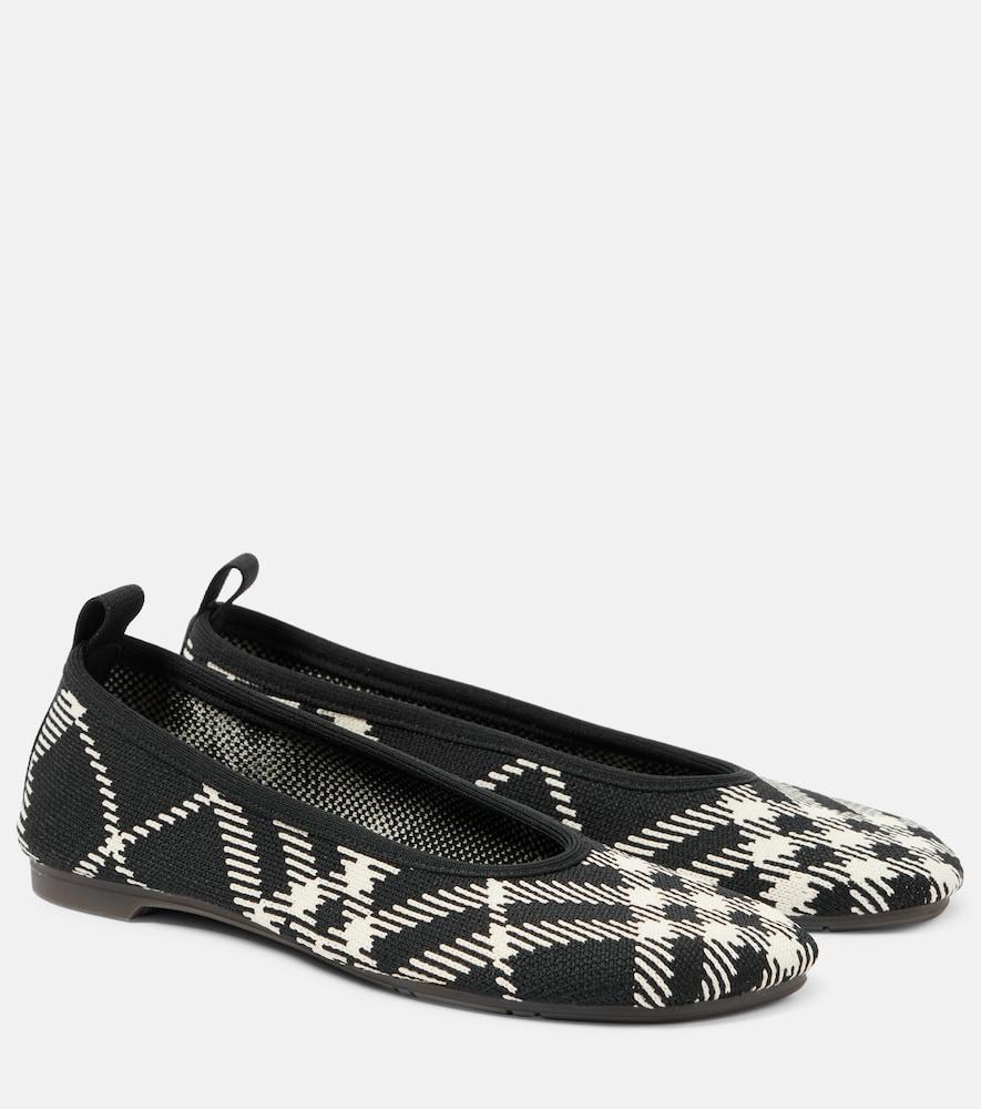 burberry leather ballet flats
