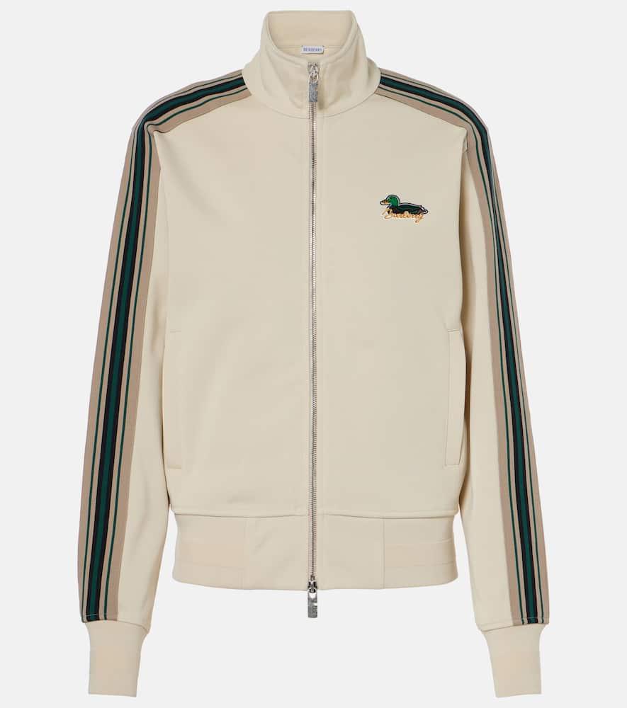 burberry logo jersey track jacket