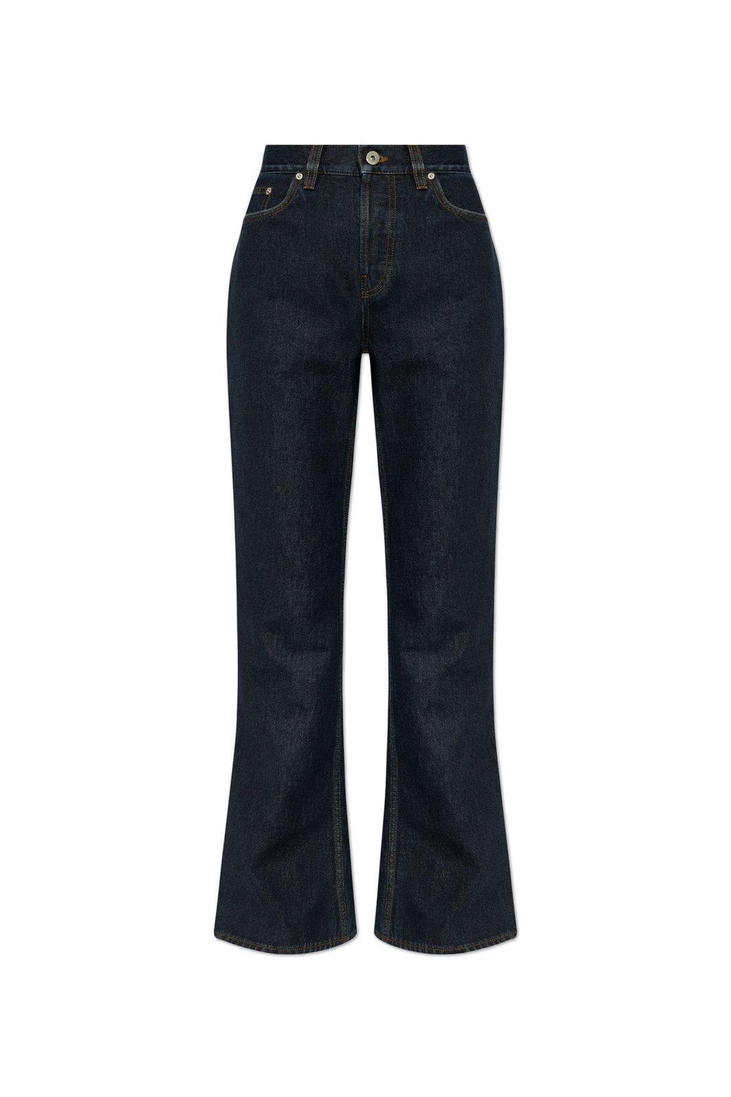 burberry logo patch flared-leg jeans