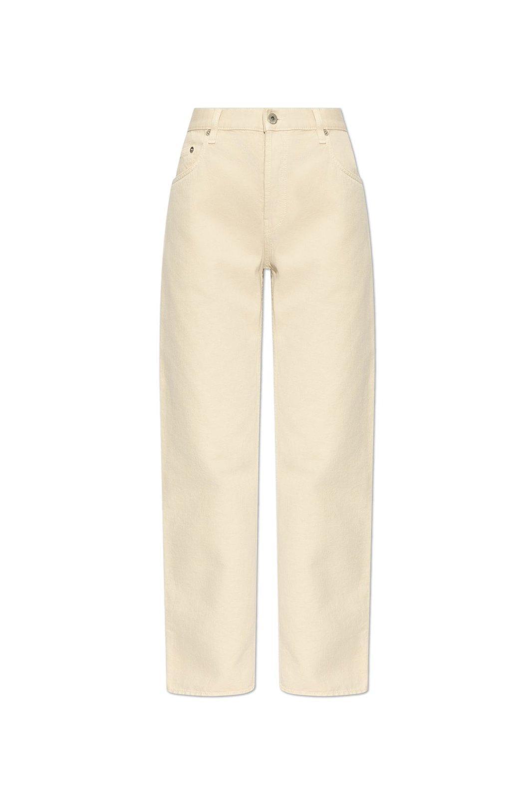 burberry logo patch straight-leg trousers