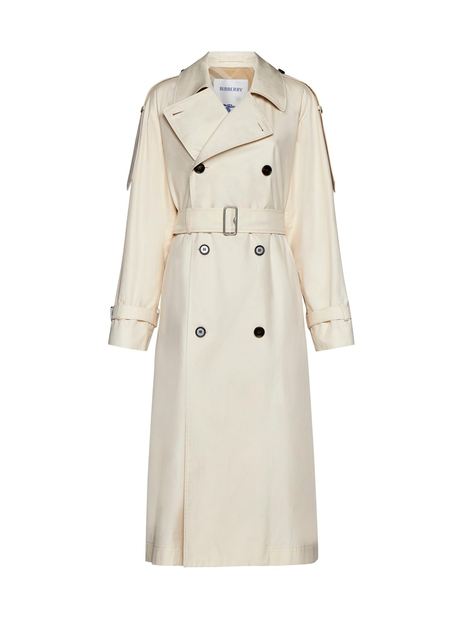 burberry long trench in gabardine