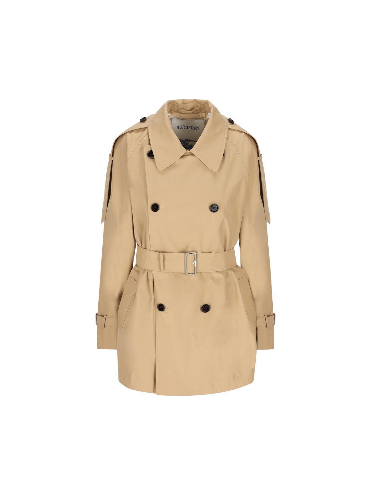 burberry loose belt double-breasted trench
