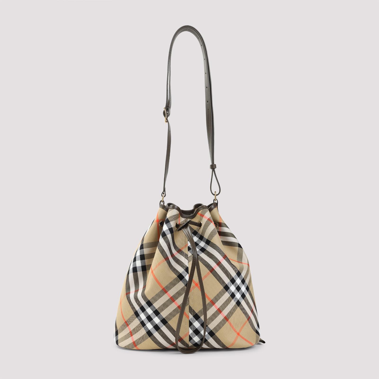 burberry medium drawstring bucket shoulder bag