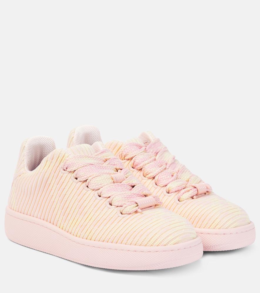 burberry new trainer checked canvas sneakers