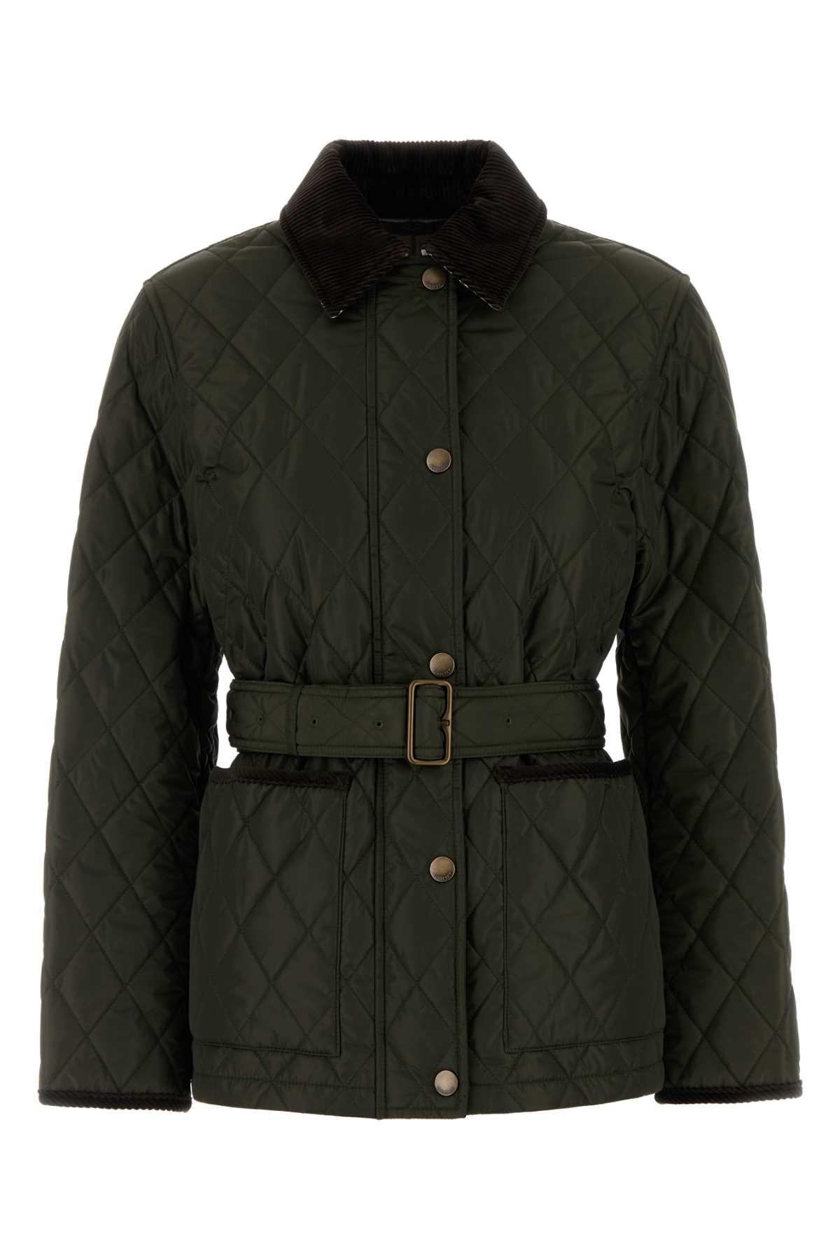 burberry olive green nylon jacket