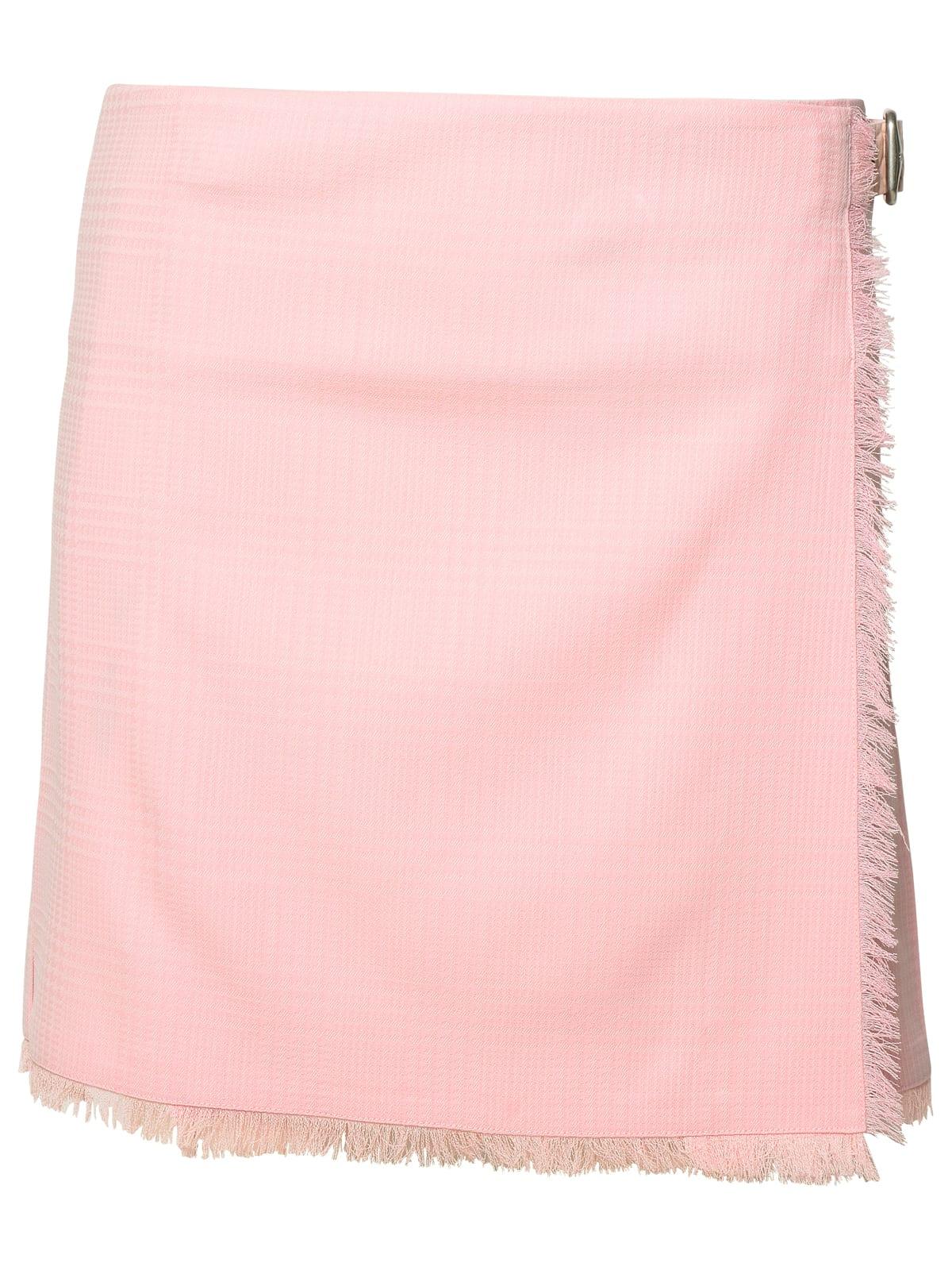 burberry pink virgin wool miniskirt
