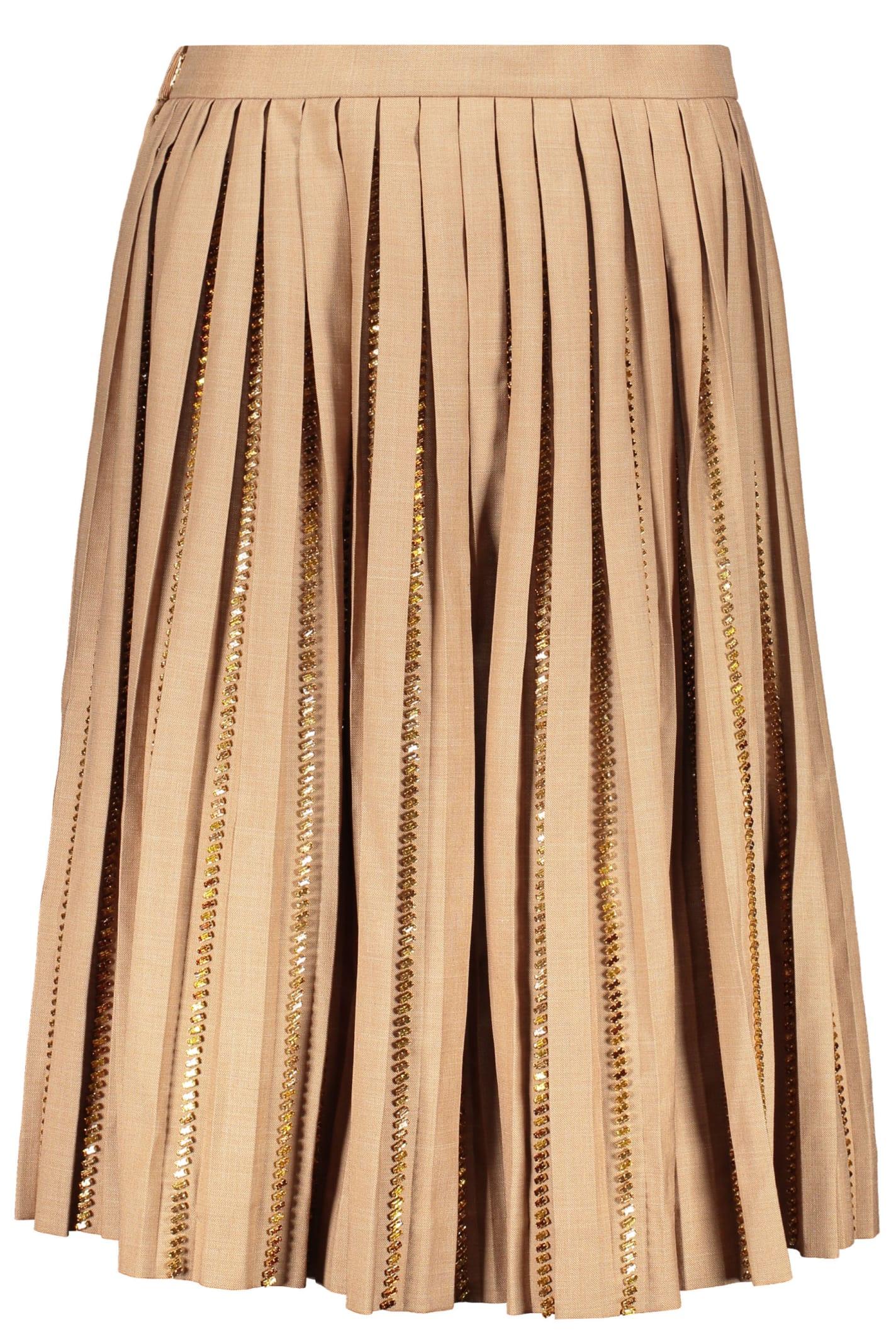 burberry pleated skirt
