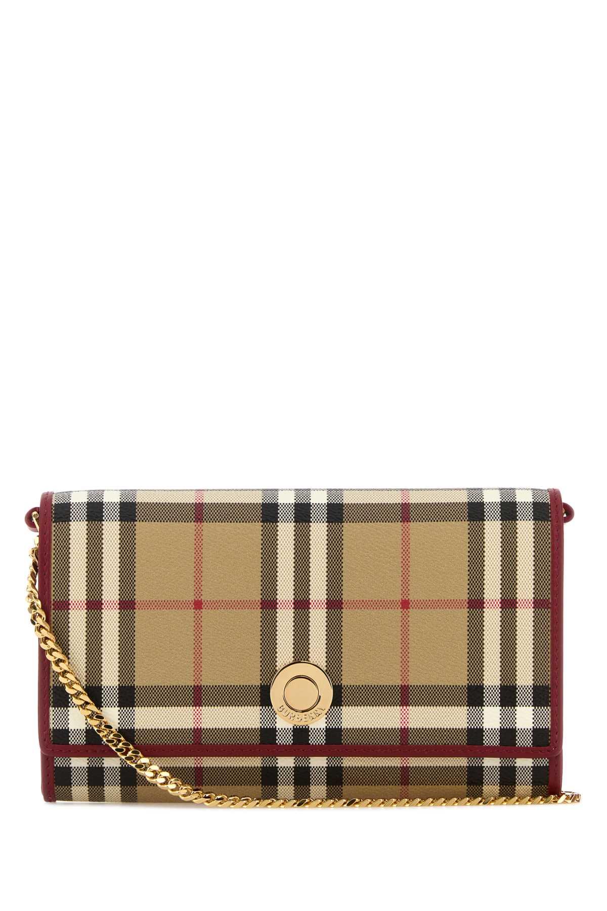 burberry printed canvas check wallet