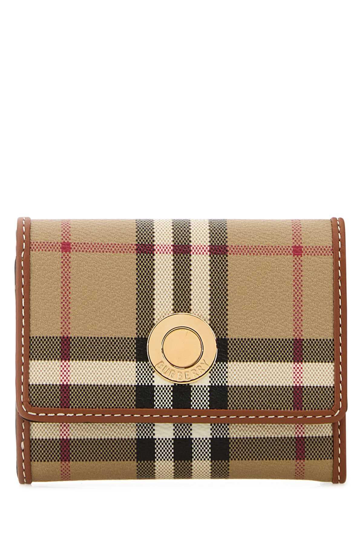 burberry printed canvas small check wallet