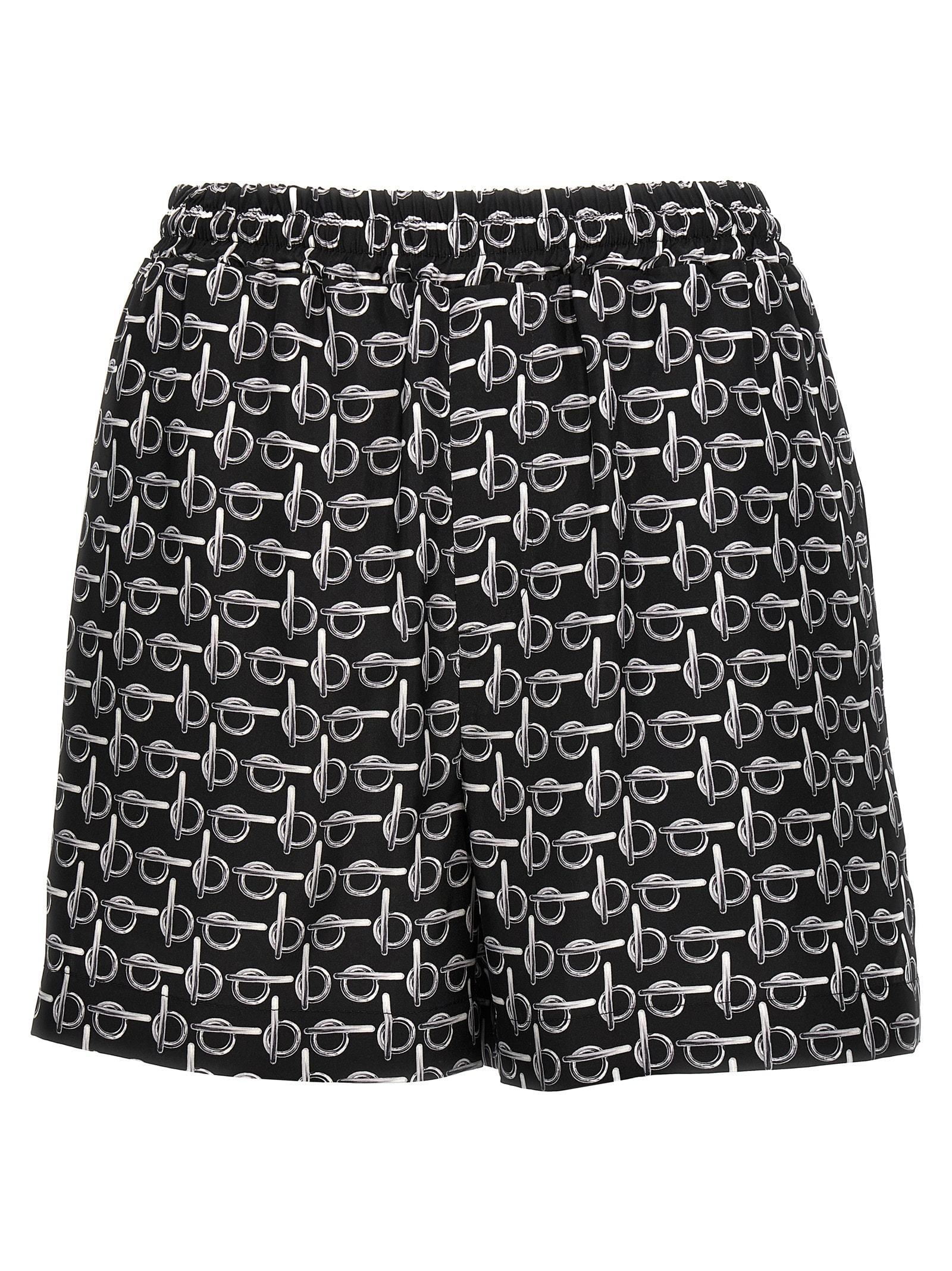 burberry printed silk shorts