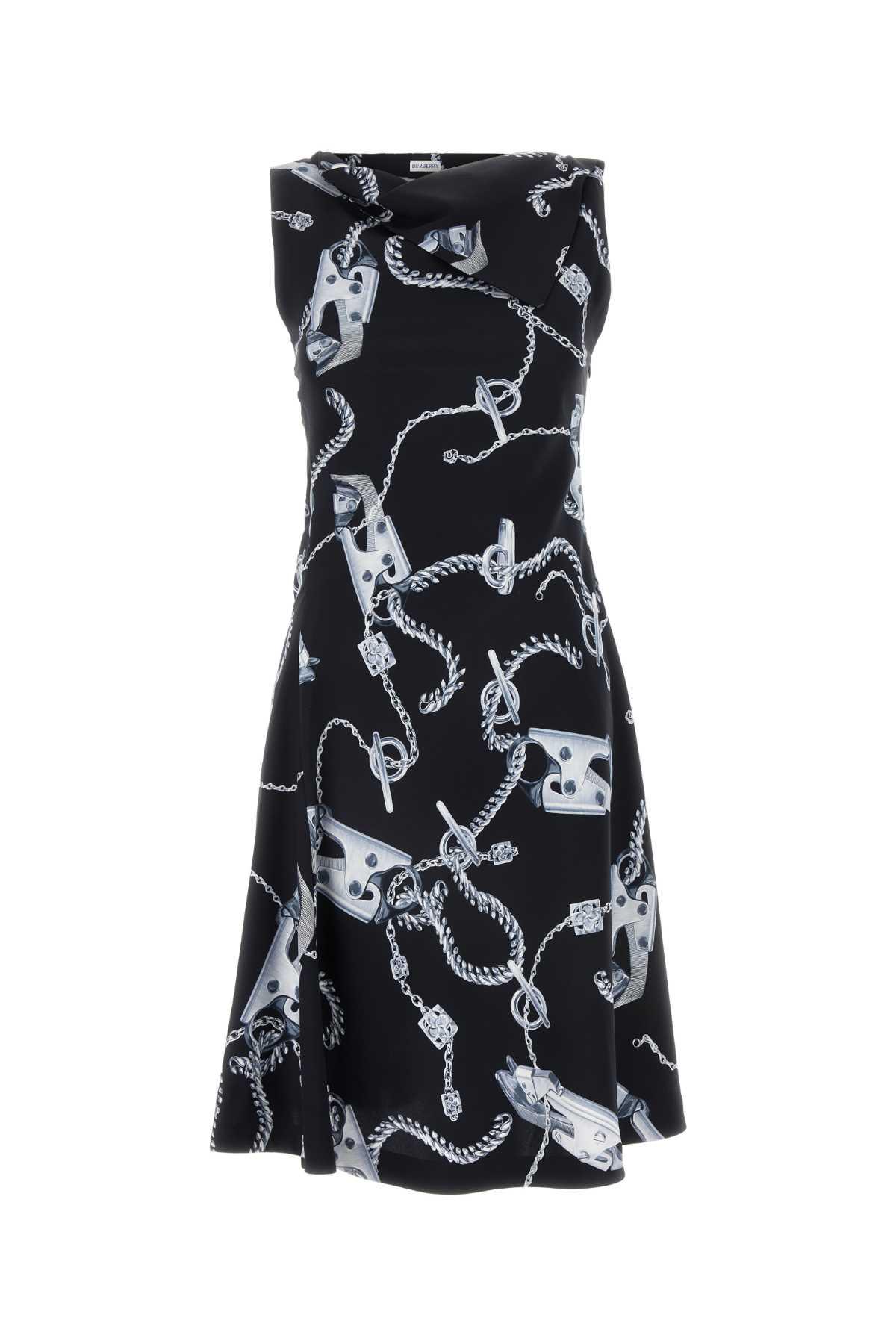 burberry printed viscose dress