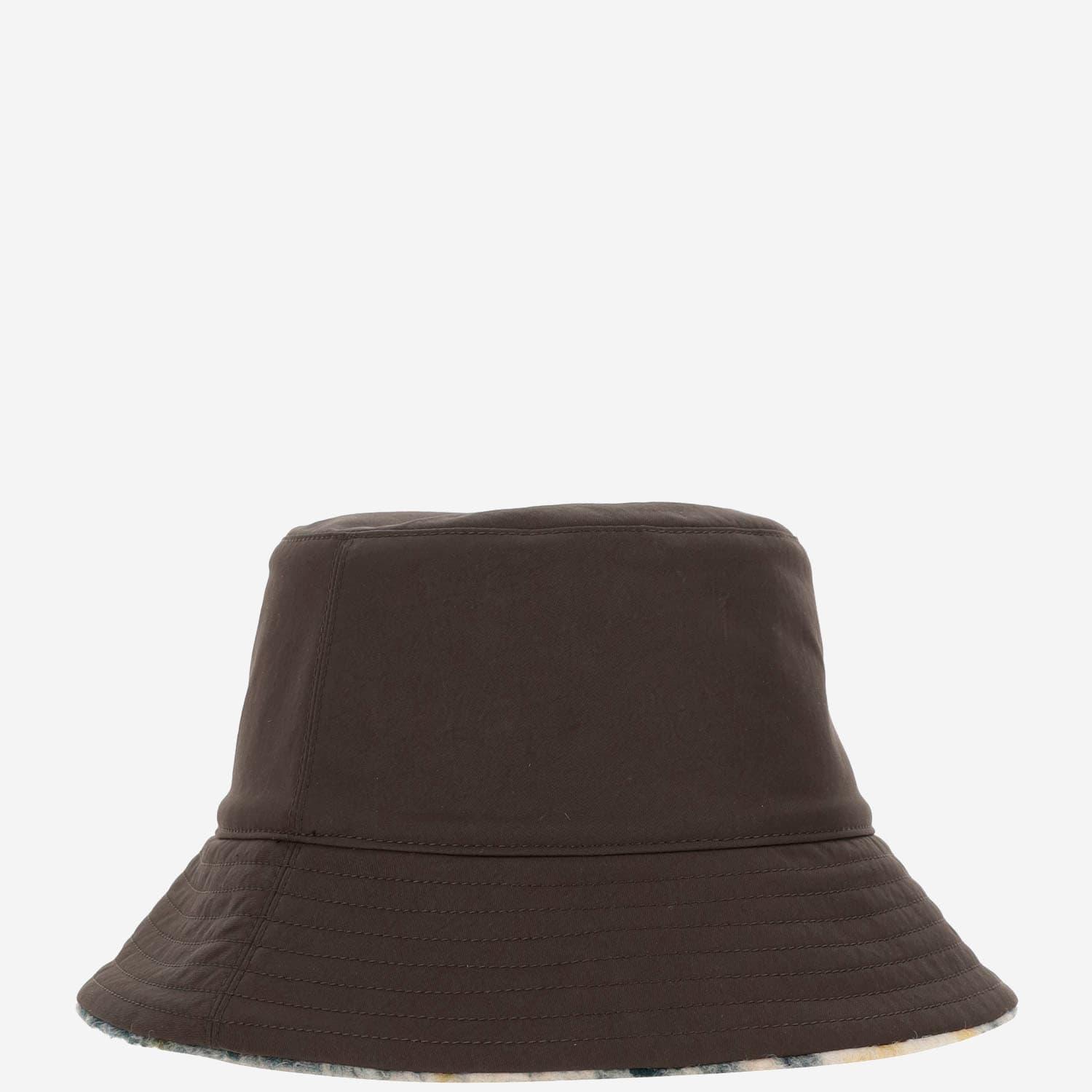 burberry reversible fleece check bucket hat