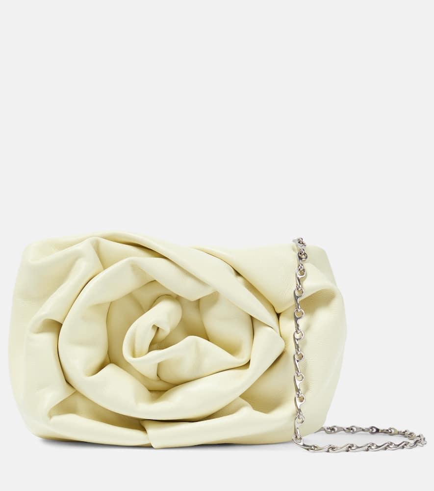 burberry rose gathered leather clutch