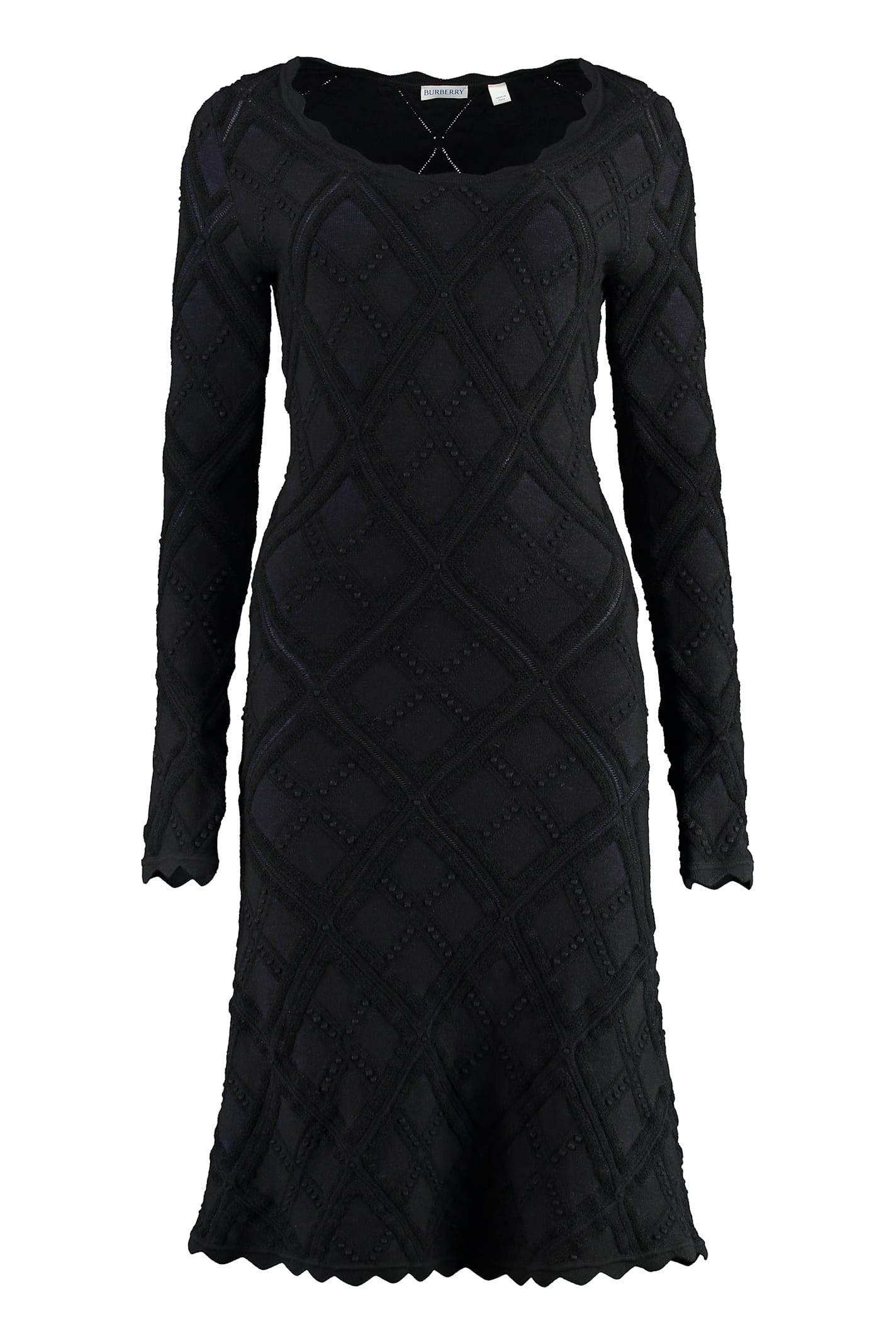 burberry scalloped detail dress