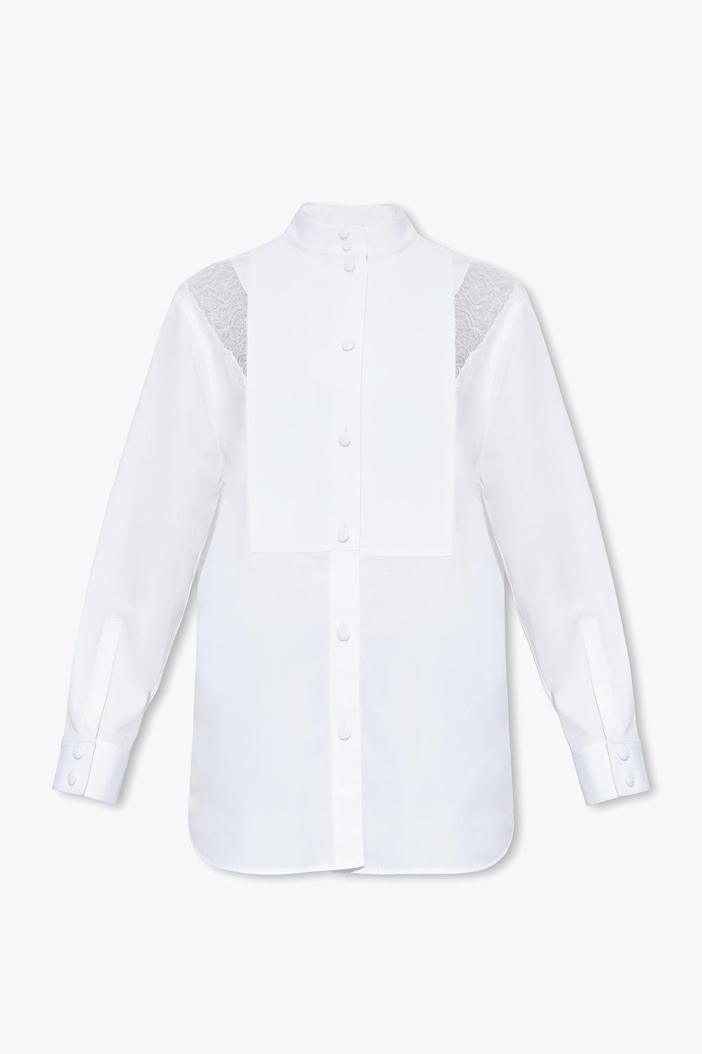 burberry shirt with lace inserts
