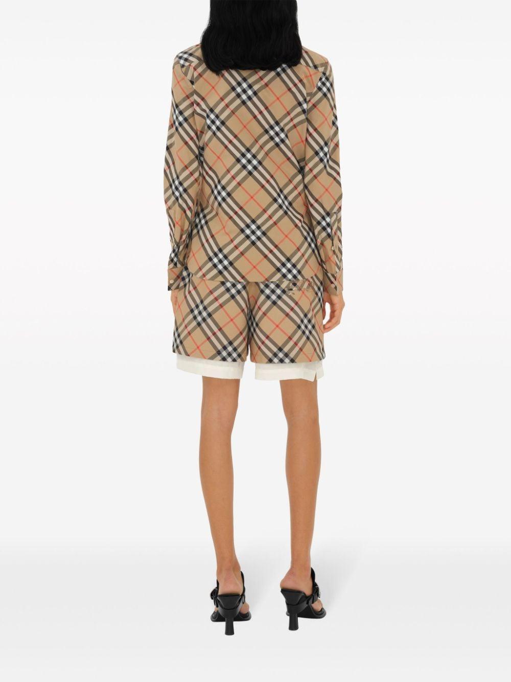 burberry shirts beige cotton - women