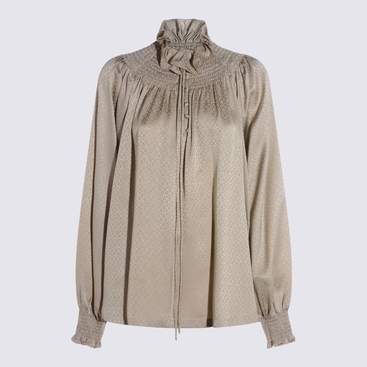 burberry shirts taupe beige ip patt _se - women