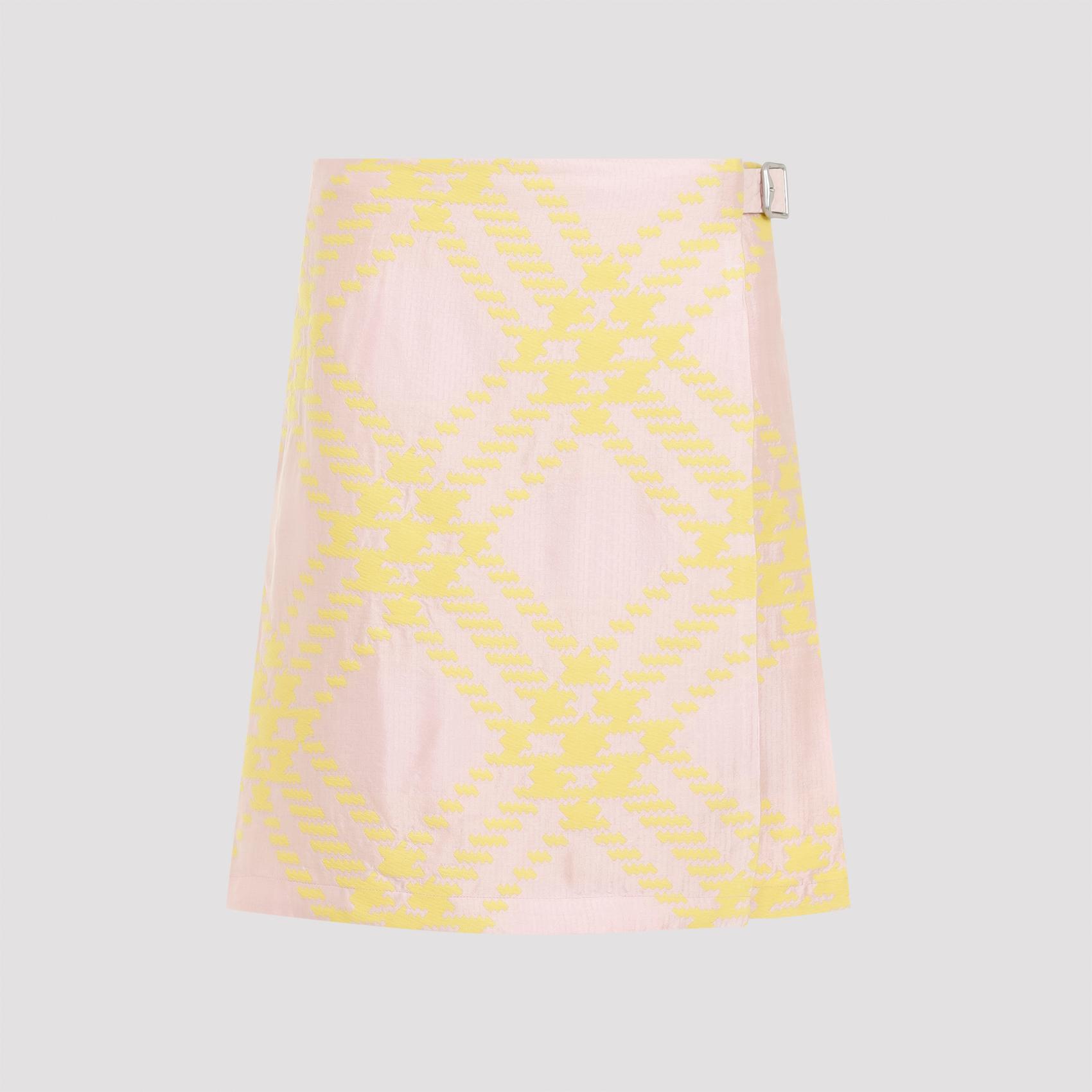 burberry skirt pink & purple cotton viscose silk - women