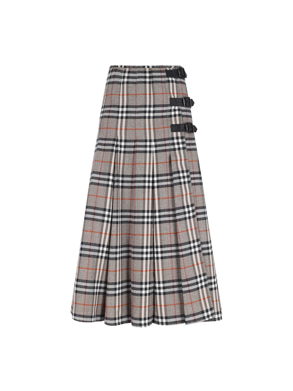 burberry skirts brown wool - women