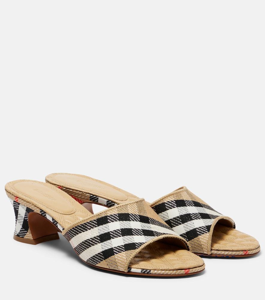 burberry sloane 45 burberry check mules