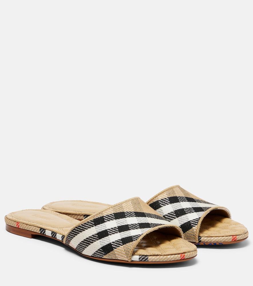 burberry sloane burberry check mules
