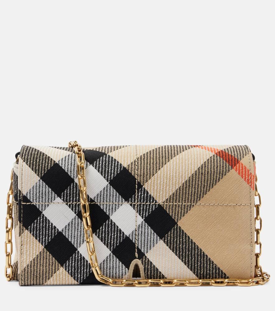 burberry snip burberry check mini crossbody bag