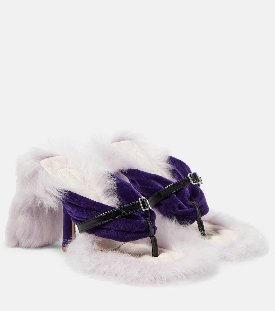 burberry step post shearling