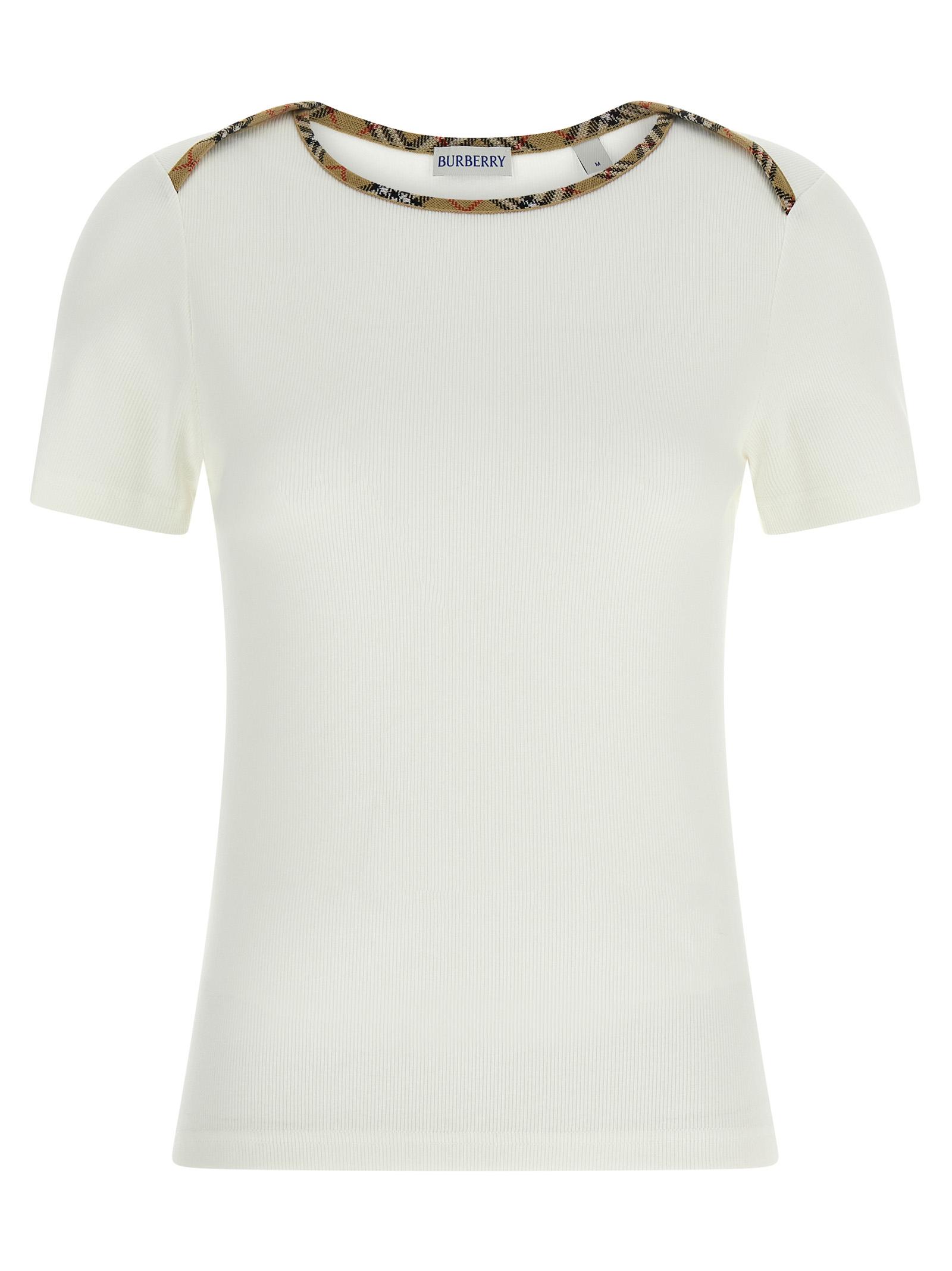 burberry stephanie t-shirt white cotton - women