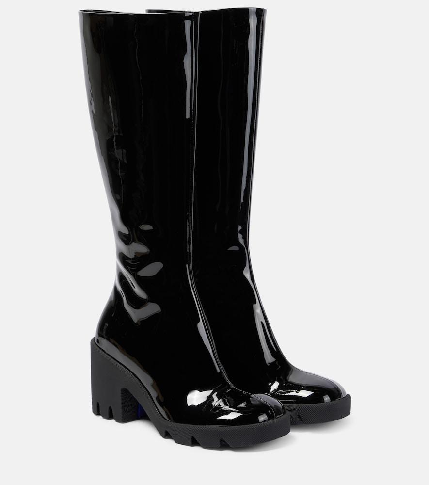 burberry stride patent leather knee