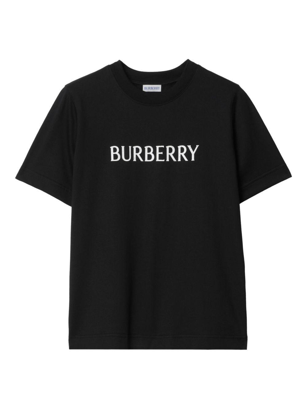 burberry t-shirts and polos black cotton - women