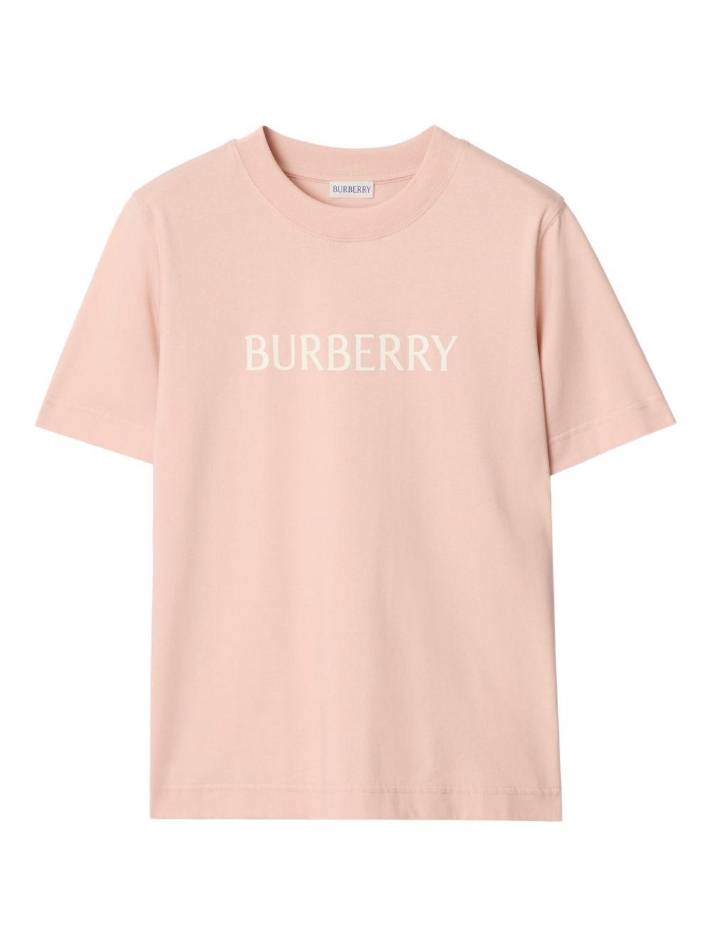 burberry t-shirts and polos lilac cotton - women