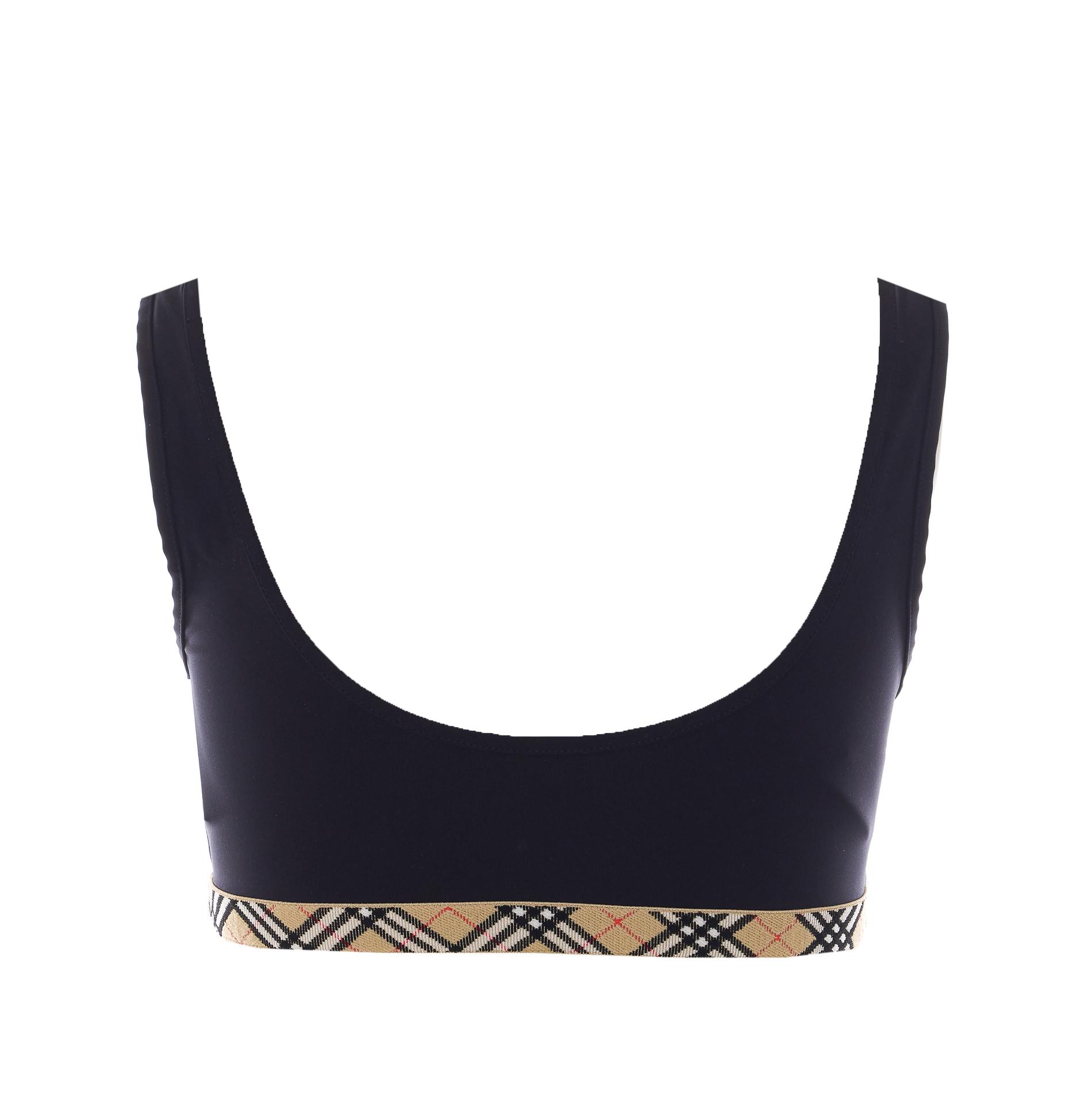 burberry top black polyamide - women