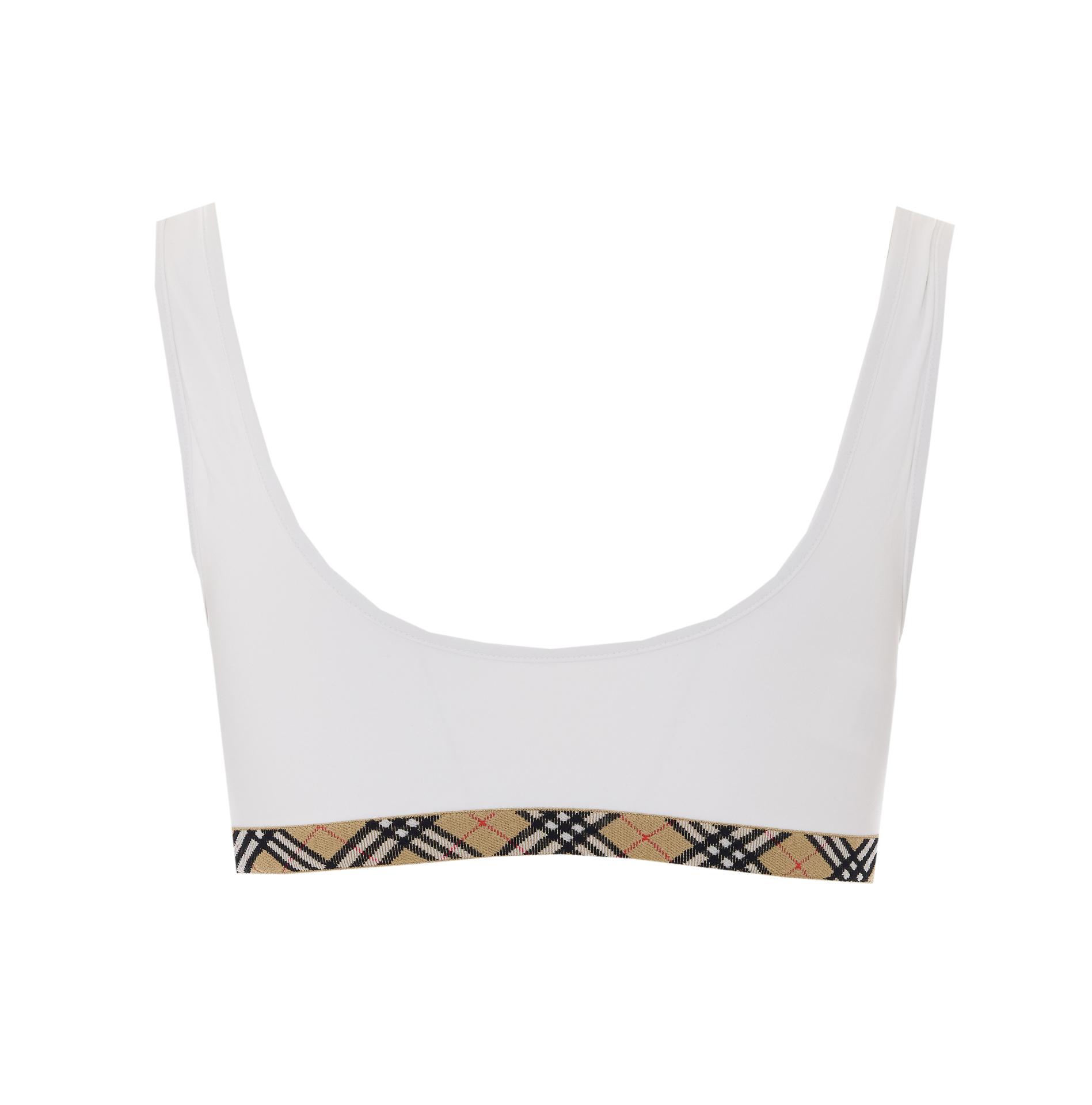 burberry top white polyamide - women