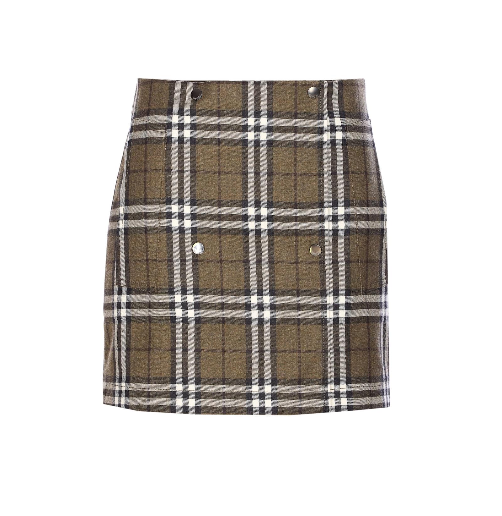 burberry trench check skirt