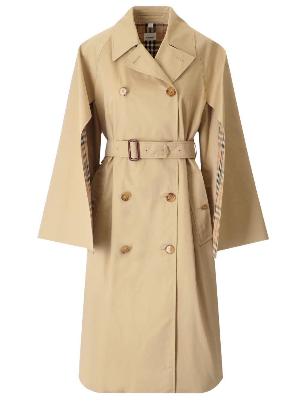 burberry trench coat with cape sleeves