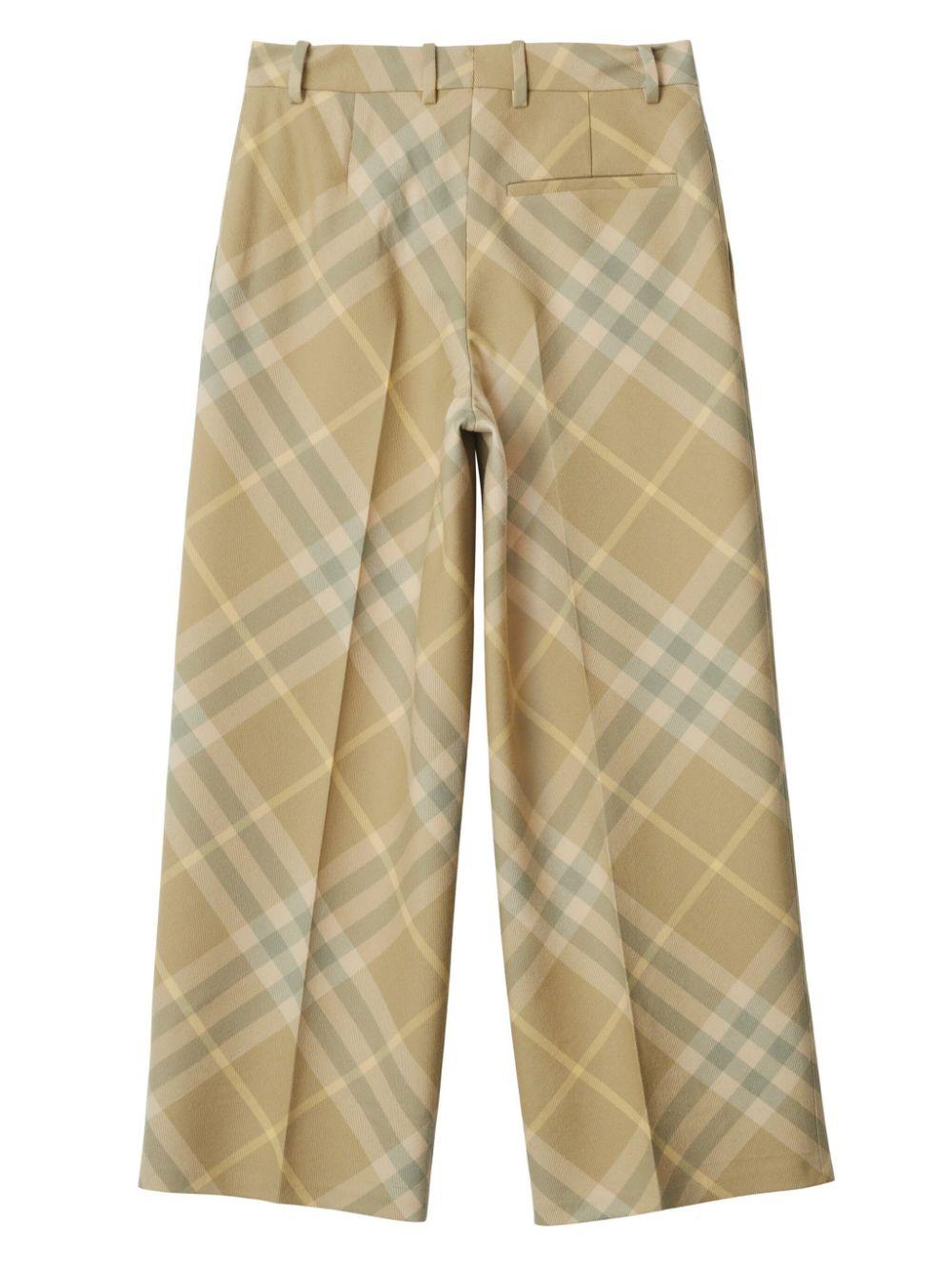 burberry trousers beige exterior: wool - women