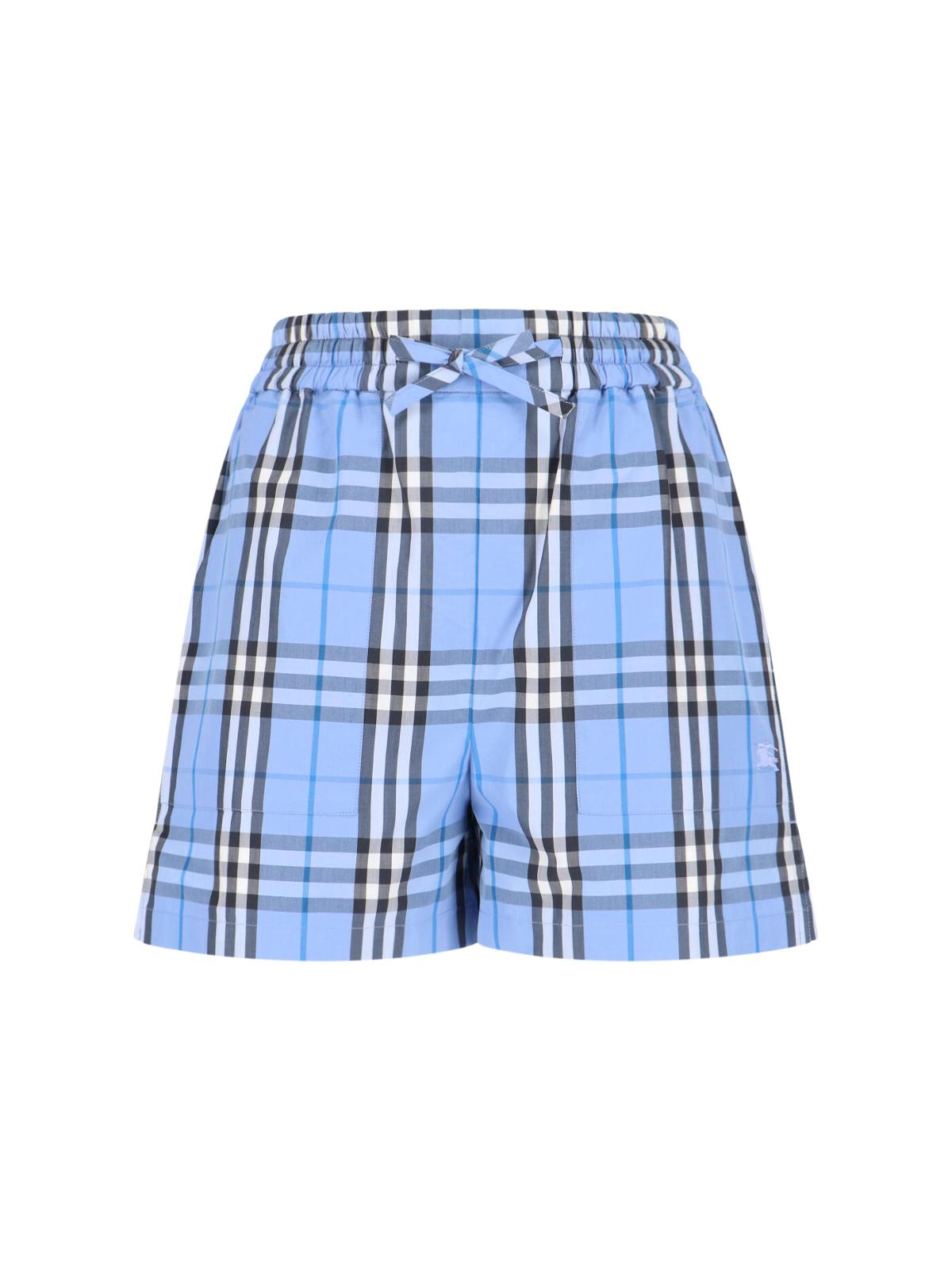 burberry trousers blue cotton - women