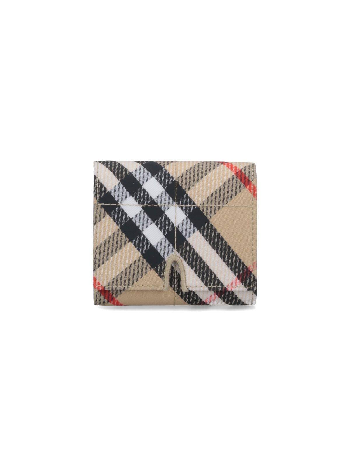 burberry vintage check book wallet