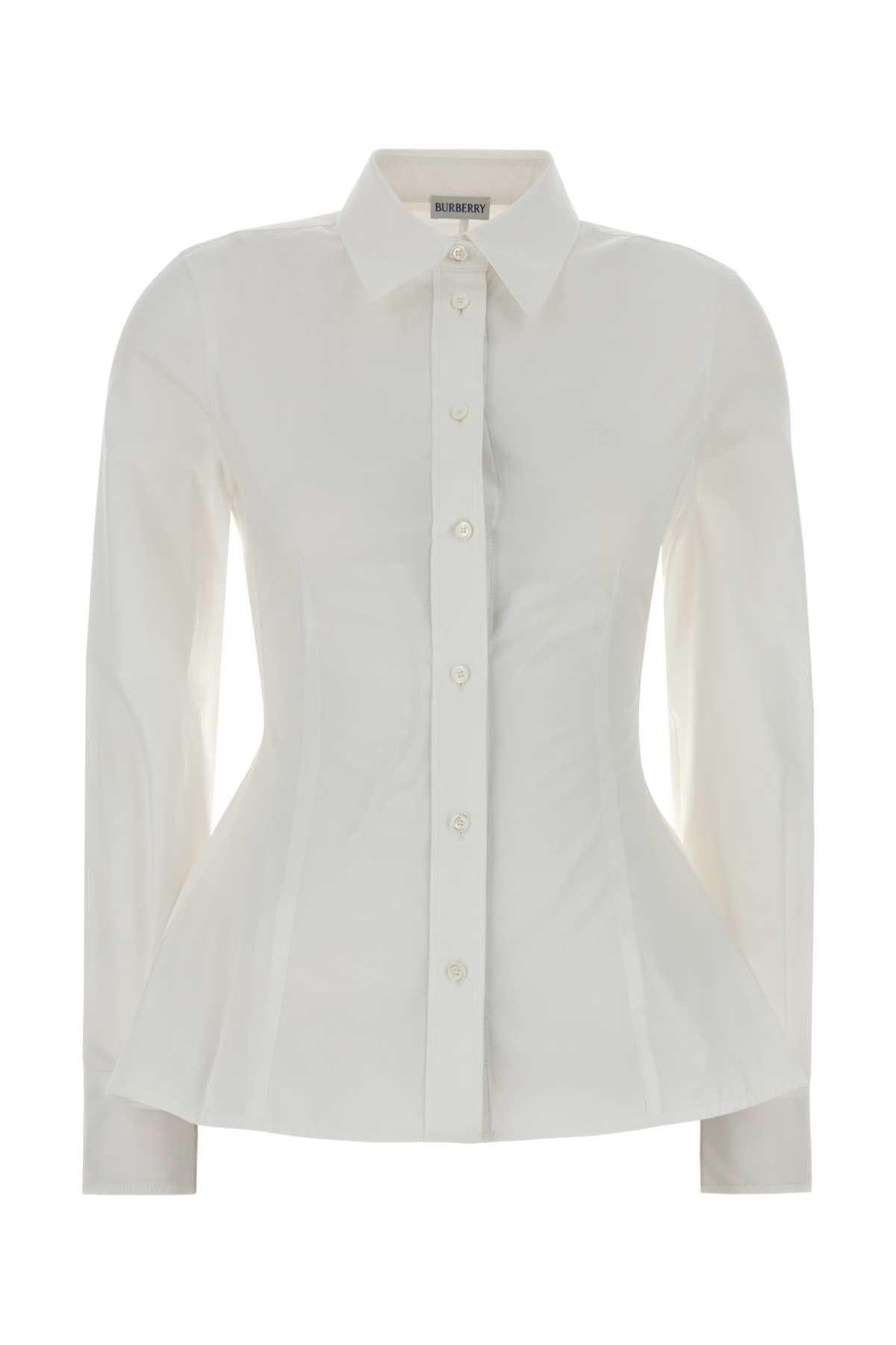 burberry white poplin shirt