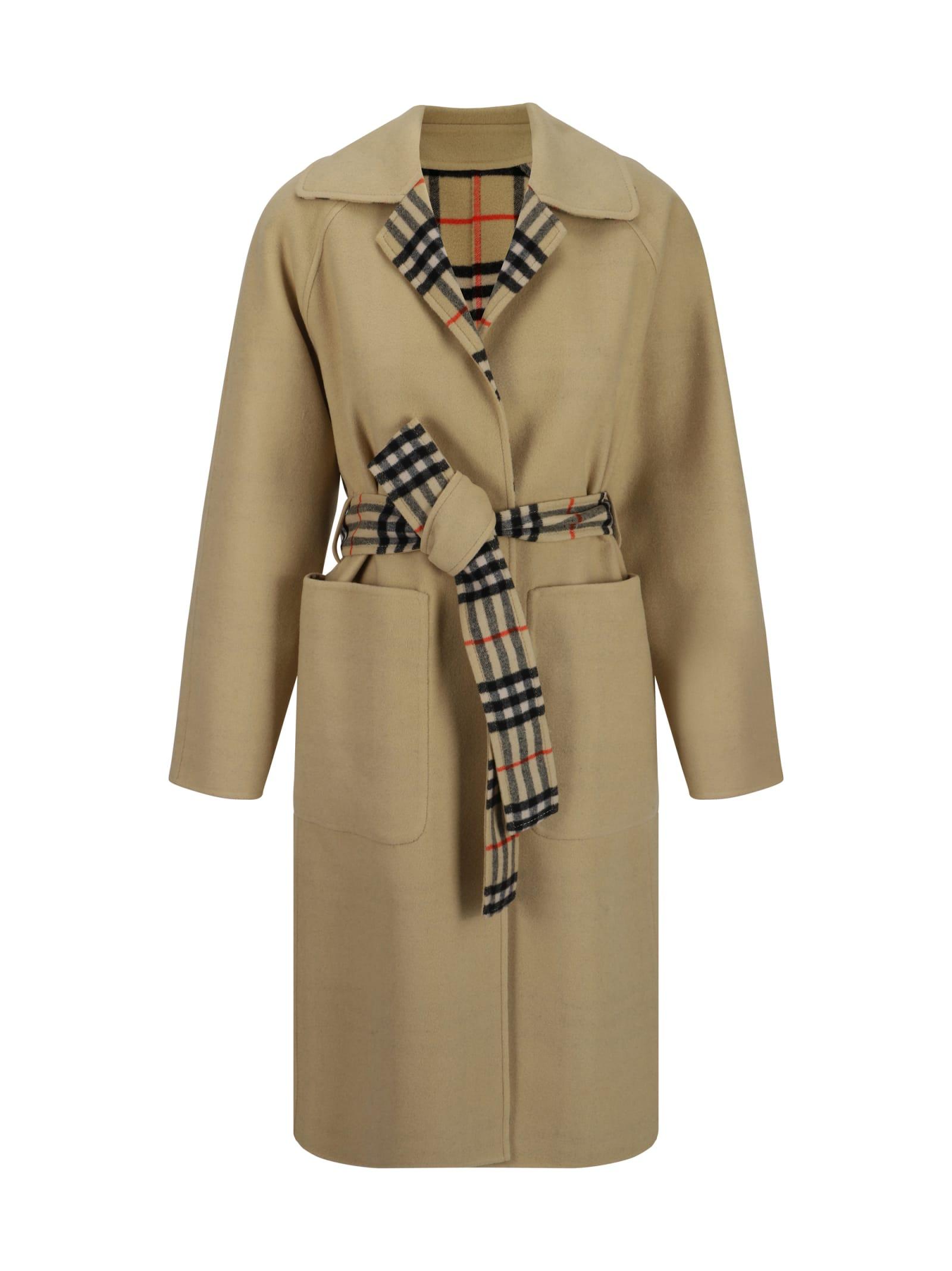 burberry wool coat with belt