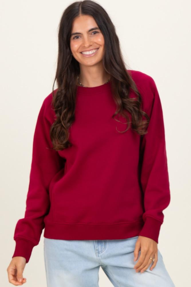 burgundy fleece sweatshirt