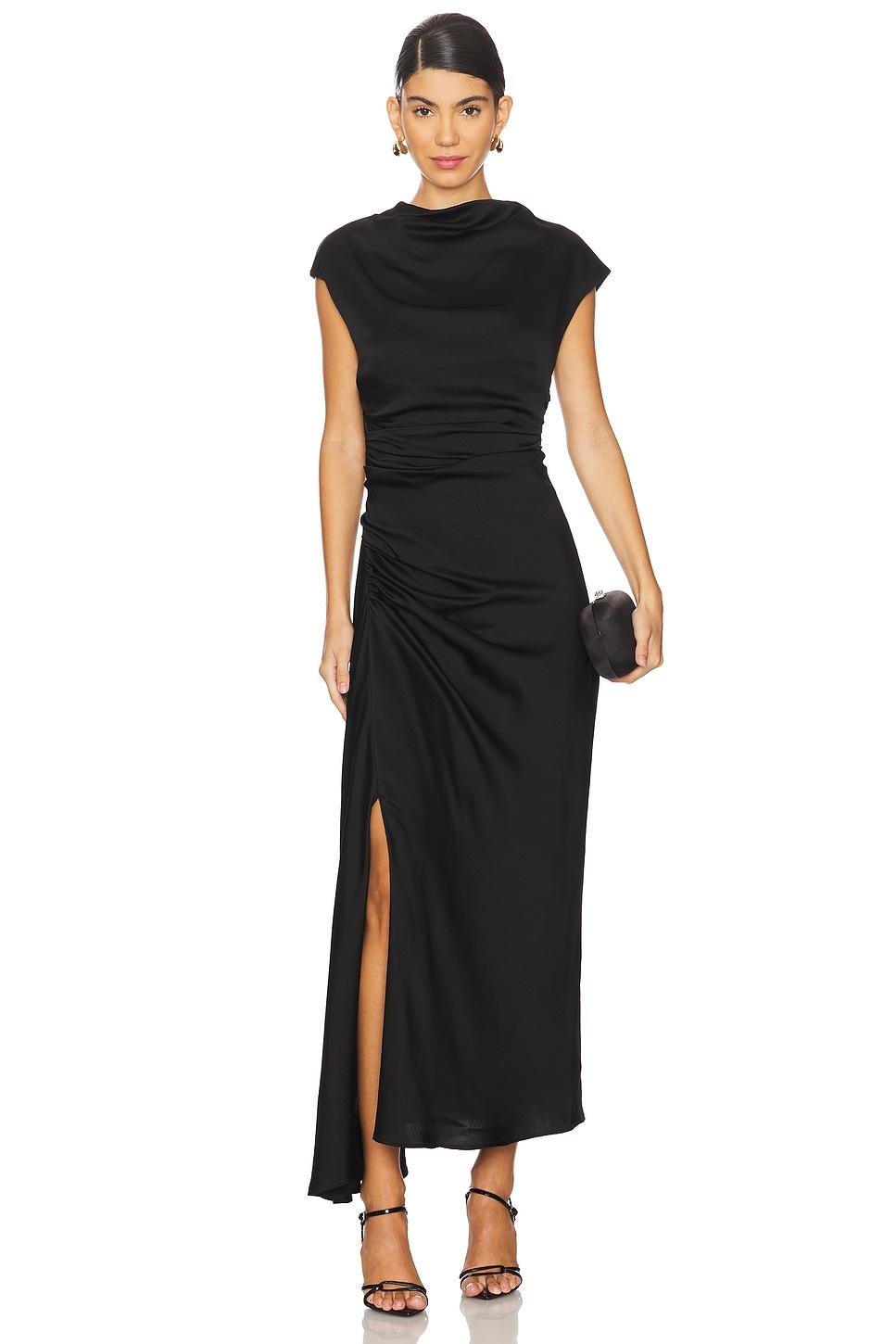 burke draped midi dress