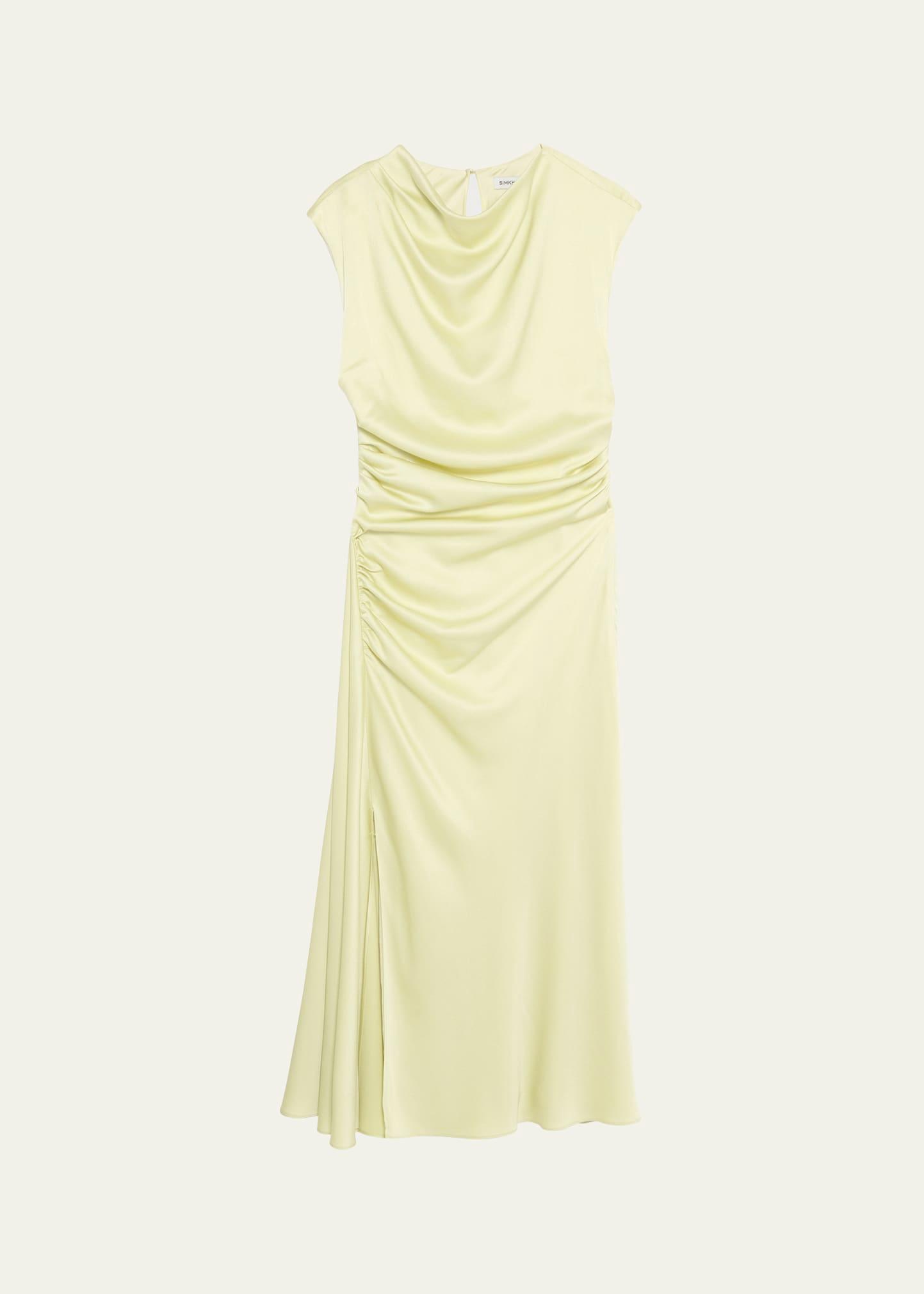 burke draped midi dress