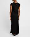 burke sleeveless draped maxi dress