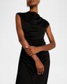 burke sleeveless draped maxi dress