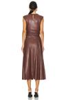 burke sleeveless draped midi dress