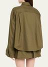 burns oversized button down shirt