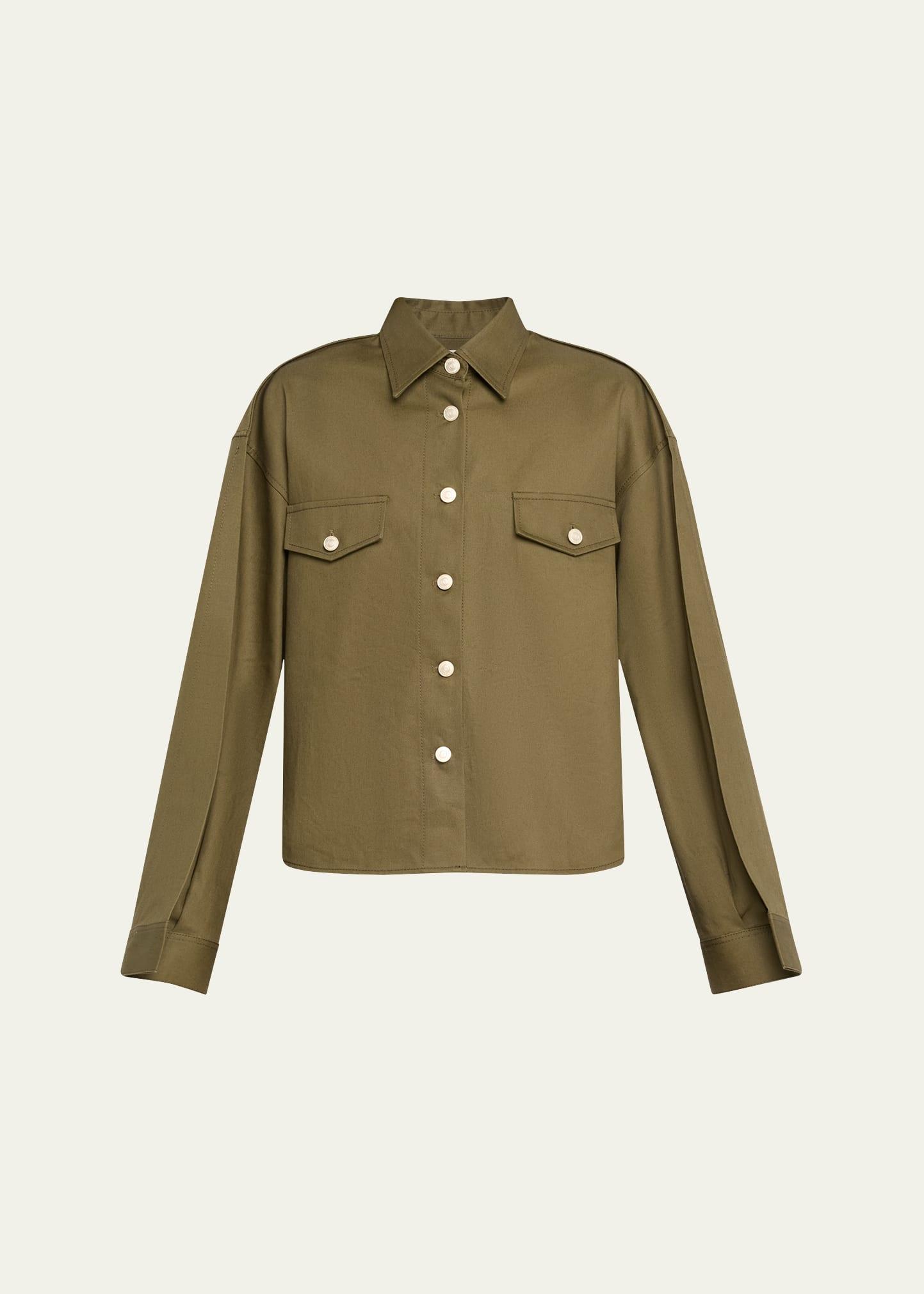burns oversized button down shirt